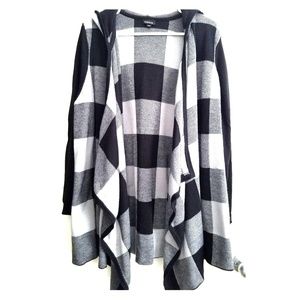 Torrid Gray / Black Hooded Cardigan
